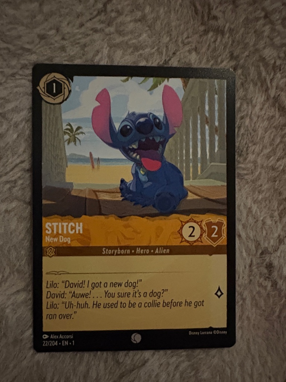 Disney Lorcana Stitch New Dog 22/204 The First Chapter
